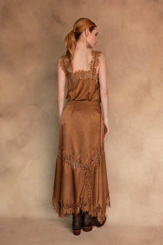 FALDA AMARANTE COBRE